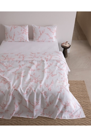 Madame Coco Julia Tek Kişilik %100 Pamuk Karde Baskılı Pike Takımı - Kırmızı 8684427311592 Çok Renkli