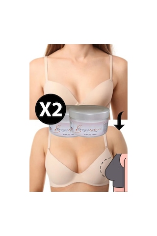 Breast Actives Kadınlara Özel Göğüs Aktifleştirici Masaj Bakım Kremi 100 Ml 2 Adet