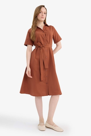 Defacto A Kesim Poplin Midi Elbise E7114ax26spbr228 Bordo-br228