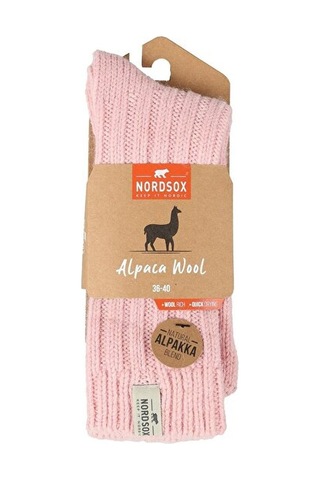 Nordsox Bolero Alpaka Yünlü Kadın Kışlık Çorap Pembe