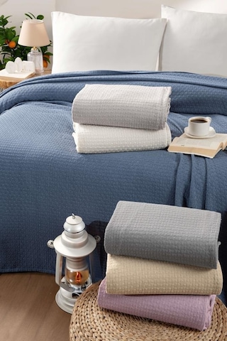 Mulberry Hasır Pike Tek Kişilik Yatak Örtüsü 170x230 Cm 001