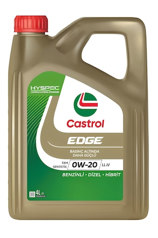Castrol Edge Ll IV 0W-20 Tam Sentetik Motor Yağı 4 L Castrol Edge Ll IV 0W-20 Tam Sentetik Motor Yağı 4 L
