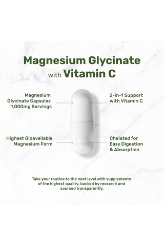 Deal Supplement Magnesium Magnezyum Glycinate 1,000mg Plus Vitam