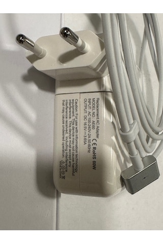 Apple Uyumlu MacBook T Uçlu 16.5 Volt 3.65 Amper Magsafe2 Adaptör 65 Watt Magsafe2 Adaptör