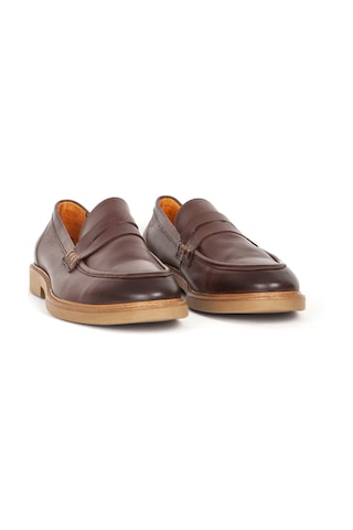 Dericlub Erkek Gerçek Deri Klasik Loafer Fr 242025 Kahverengi Kahverengi