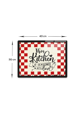 Decorita Cam Kesme Tahtası | Kitchen Love | 30cm x 40cm