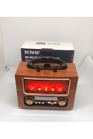 Lebron Ns-901bt Nostalji Bluetooth Radio Şömine Görüntüsü