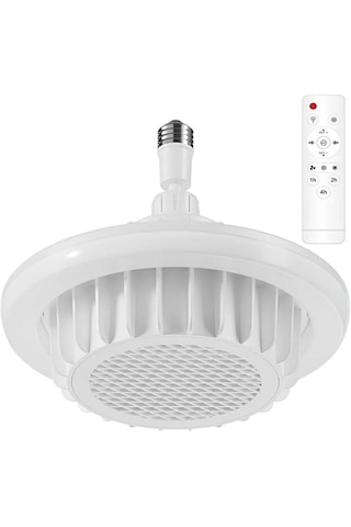 Led Lamba Isıtıcı Soba 600w Kumandalı Tasarruflu Isıtıcı Zaman Ayarlı 3 Renk Aydınlatma Beyaz