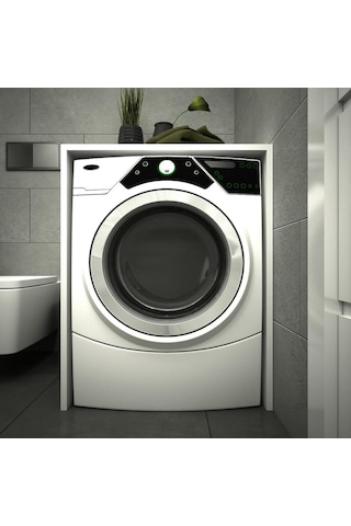 Erahome Mine Çamaşır Makinesi Alt Dolabı Kapaksız Beyaz (355914982) Beyaz