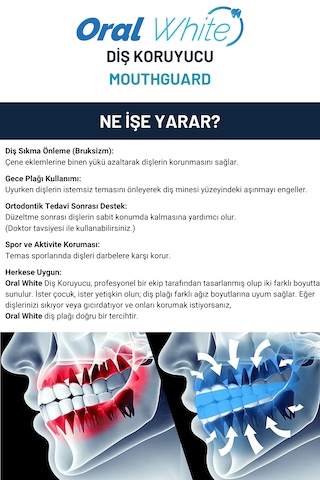 Oral White Diş Gıcırdatma Ve Sıkma Önleyici Bruksizm Gece Plağı