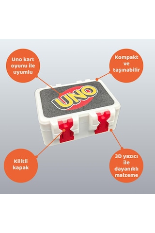 Uno Kart Düzenleme Saklama Kutusu - Kilitli, Dayanıklı Ve Taşınabilir