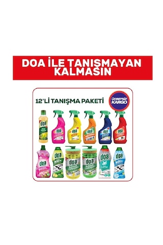 Doa 12 Li Tanışma Seti Genel Temizlik İçin 12'li Set