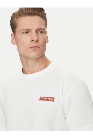 Calvin Klein Calvın Kleın Erkek T-shırt K10k114158-yaf Beyaz
