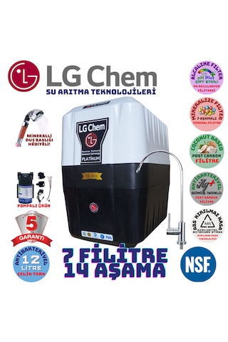 Lg Chem Platınum Pompalı 12 Lt 7 Flt 14 Aşama Su Arıtma Cihazı