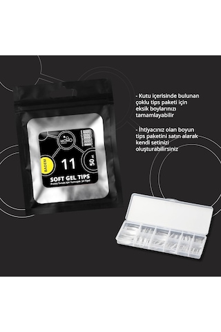 Momo Professional Soft Gel Tips Badem No:11 50'li