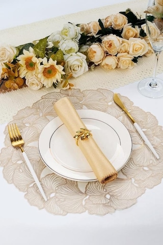 Digithome 6 Lı Amerikan Servisi Supla Yuvarlak Gold 38 Cm Acr-626/20