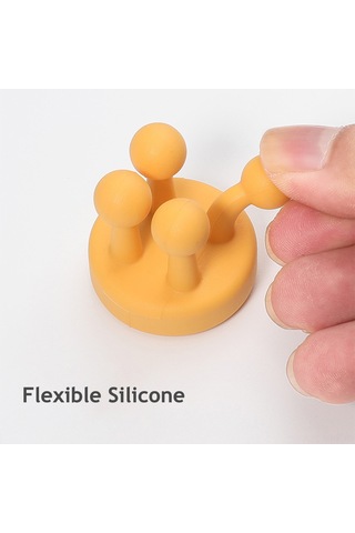 Monyee Güçlü Silikon Yapışkan Duvar Kanca - Delme Yok, Sabit Tutar - Beyaz, 3 Adet Beyaz