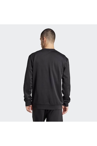 Adidas Game & Go Team Issue Bisiklet Yaka Siyah Erkek Sweatshirt Jm1035 Siyah