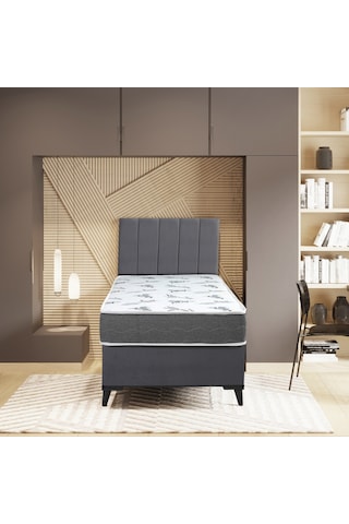 Easy Comfort Tek Kişilik Yatak Baza Başlık Set 3'lü Set Sandıksız Konuma Özel Teslimat 90x190