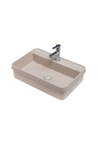 Smanni - Lyra Bd Tezgah Üstü Gömme Lavabo Mat Sahra - Lv1201-209- Bej