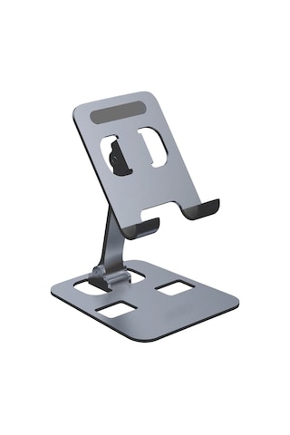 Masaüstü Ayarlanabilir Metal Tablet Standı Ve Telefon Tutucu Katlanabilir Gri Masaüstü Ayarlanabilir Metal Tablet Standı Ve Telefon Tutucu Katlanabilir Gri