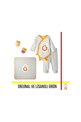 Galatasaray Lisanslı 4 Lü Gri Hastane Çıkış Gri - Beyaz