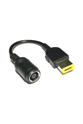 Koodmax - Ibm Lenovo Thinkpad 7.9 5.5mm Dişi To Yeni Nesil Usb Kare Uç Çevirici Şarj Adaptör Kablosu