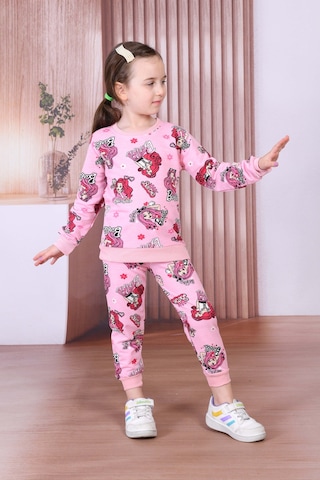 Kız Çocuk Pembe Mevsimlik İkili Takım Pembe