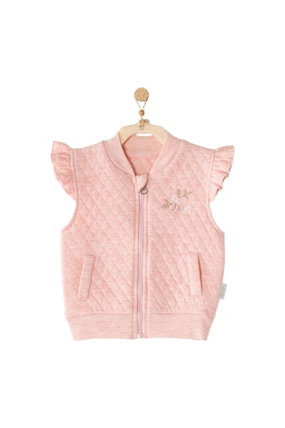 Andywawa Kız Bebek Omuz Detaylı Pembe Yelek Ac23326 001