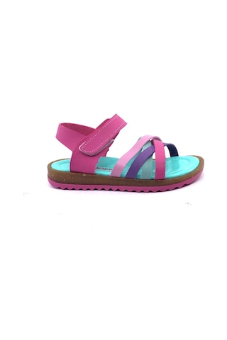 Şirin Bebe Pembe Mor Kız Çocuk Bebe Sandalet Ayakkabı