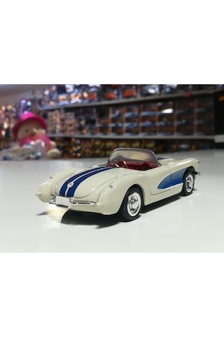 Sunman Klasik Metal Model Araba Chevrolet Corvette 1957 1 : 43 Ö