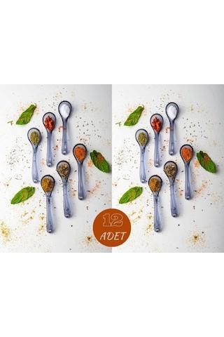 Mithra Life 12 Li Gri Baharat Bal Ve Servis Kaşığı Mıt1138 Gri
