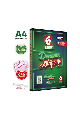 2027 6.Sınıf #hashtag Kazanım Değerlendirme Sınavı 6lı SARMAL Deneme Paketi Çözümlü Türkiye Geneli
