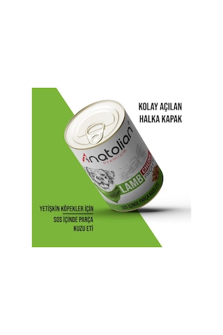 Anatolian Premium Kuzulu Parça Etli Yetişkin Köpek Konservesi 400 gr x 24 Adet