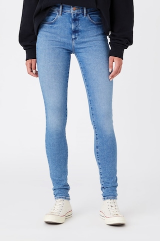 Wrangler High Rise Skinny Fit Denim Esnek Yüksek Bel Jean Kot Pantolon W27H4741G Açık Mavi