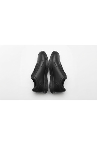 Growish Gd0123 Hakiki Deri Büyük Numara 45 46 47 Numara Kaydırmaz Güçlü Taban Ekonomik Siyah Günlük Sneaker Erkek Ayakkabı Siyah7