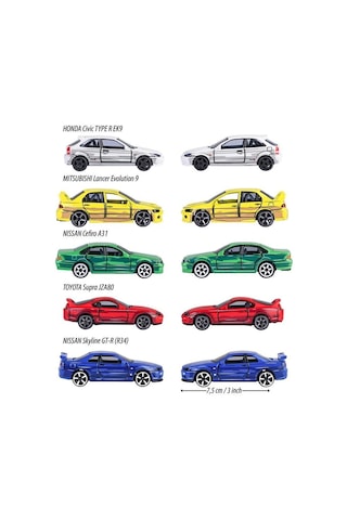 8504105000 Jdm Legends Anime 5 Pieces Giftpack Çok Renkli