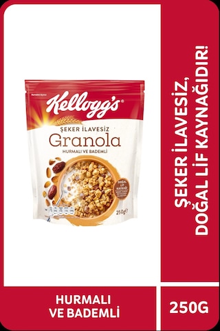 Kellogg's Şeker İlavesiz Hurmalı ve Bademli Granola 250 G