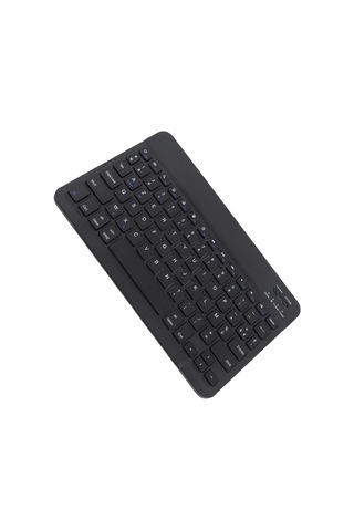 Mufunye 10 İnç Azerty Fransız Dizüstü Klavye, Bluetooth 3.0, Taşınabilir İnce, Metal Dokulu, Akıllı Telefon-tablet Bilgisayar Uyumlu, Siyah Batarya Dahil