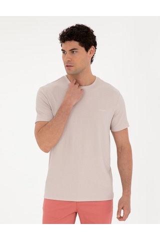 Pierre Cardin Erkek Bej Tişört 50288914-vr011 Bej