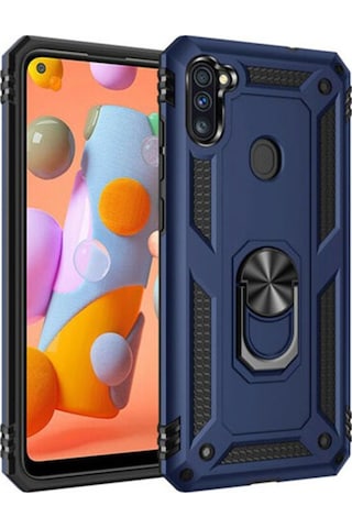Samsung Uyumlu Galaxy A11 / M11 Kilif Panzer Ring Tam Koruma Arka Kapak 438265499