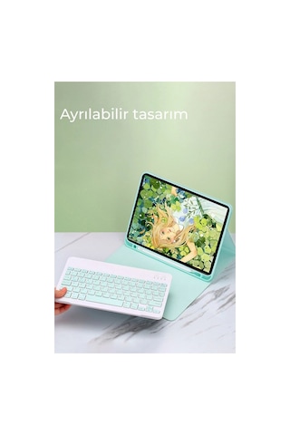 Apple iPad Uyumlu 5 Air 9.7 Kılıf Kc01 Smart Klavyeli Tablet Kılıfı - Siyah