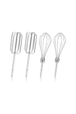 El Mikseri Çırpıcı Ek Parçaları Seti, Paslanmaz Çelik El Mikseri Gümüş