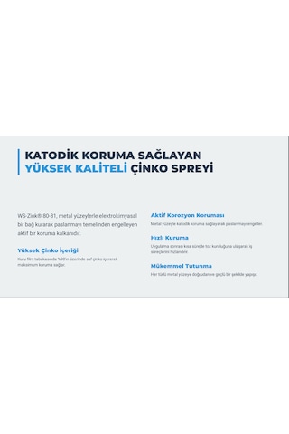 Ws-zink 80/81 Yüksek Kalite Çinko Kaplama Spreyi