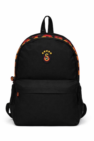 Galatasaray Lisanslı 3 Bölmeli Sırt Çantası - Laptop Bölmeli Su İtici Özellikli Siyah Okul Çantası
