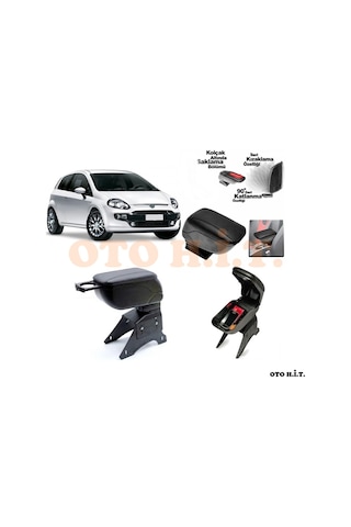 Fiat Punto Uyumlu Kol Dayama Ve Kolçak Sürgülü Bardaklıklı Ayarl