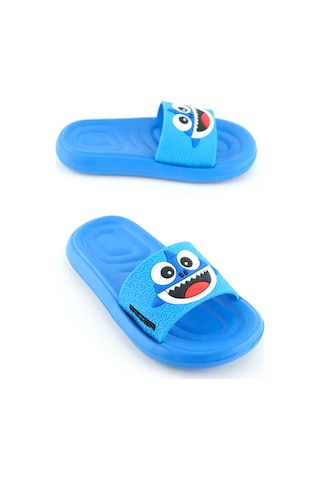 Gezer Yazlık Erkek Çocuk Eva Banyo Havuz Plaj Terlik Saks Mavi