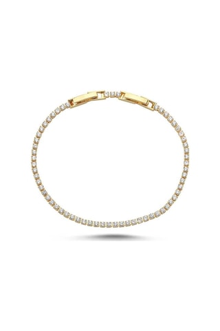 2mm Gold Su Yolu Bileklik Beyaz