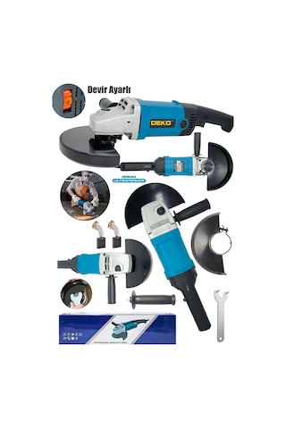 Deko ST30AG Devir Ayarlı Büyük Boy Taşlama Makinesi