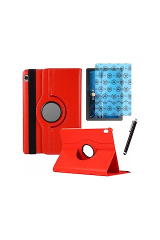 Lenovo Tab M10 Tb X505f Uyumlu Kılıf Ekran Koruyucu Ve Kalem Set Dönerli Kılıf